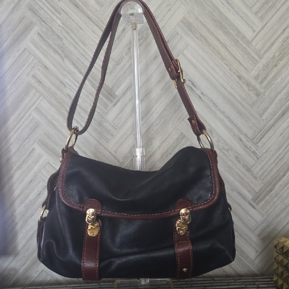 Marino Orlandi Black Leather Shoulder Bag